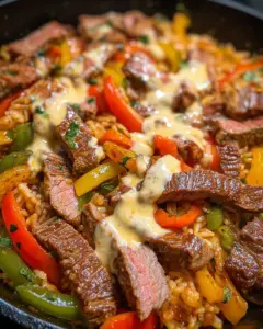 Queso Steak Fajita Skillet