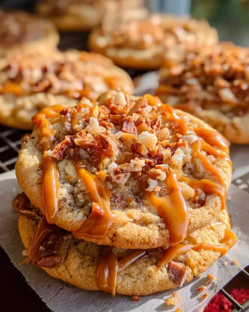 Salted Caramel Toffee Cookies!