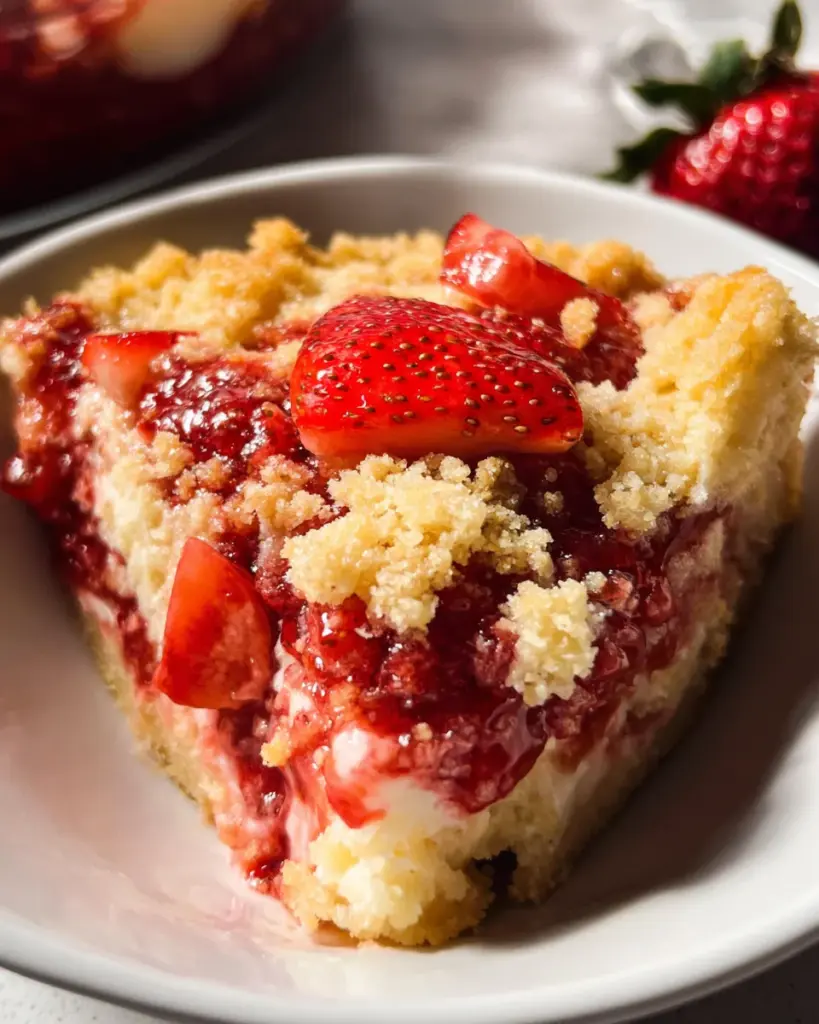 Strawberry Cheesecake Dump Cake