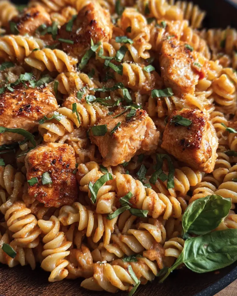 Tomato Basil Salmon Pasta