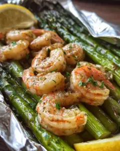 Baked Shrimp and Asparagus Foil Packs