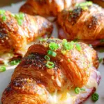 Baked turkey and Cheese Croissants