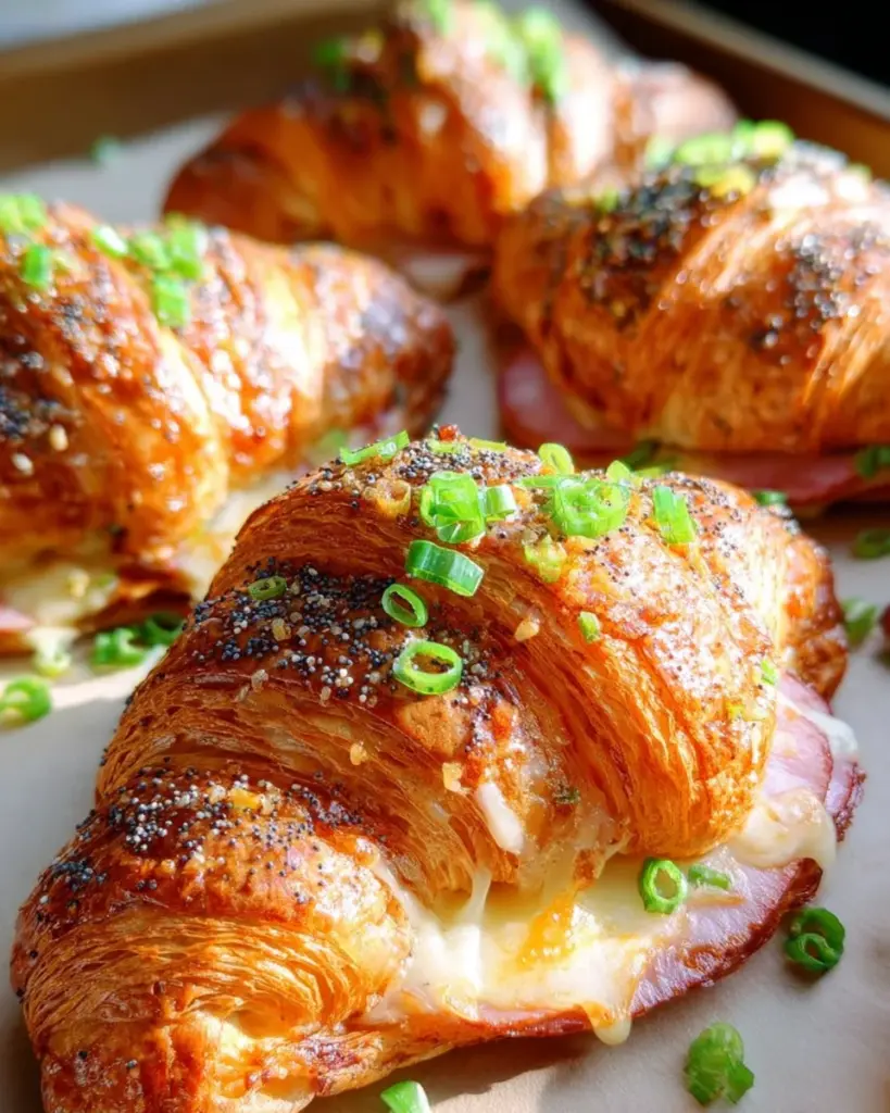 Baked turkey and Cheese Croissants