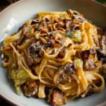 Caramelized Leek and Mushroom Gruyere Pasta
