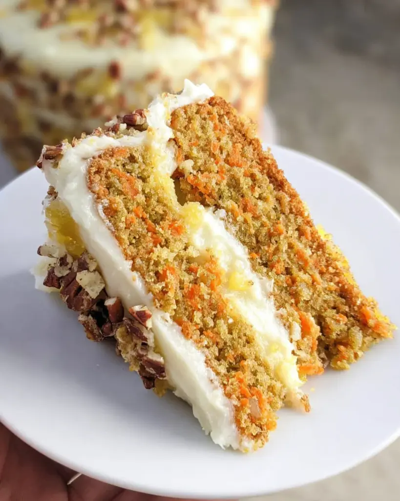 Carrot Cake with Pineapple and Cream Cheese Frosting