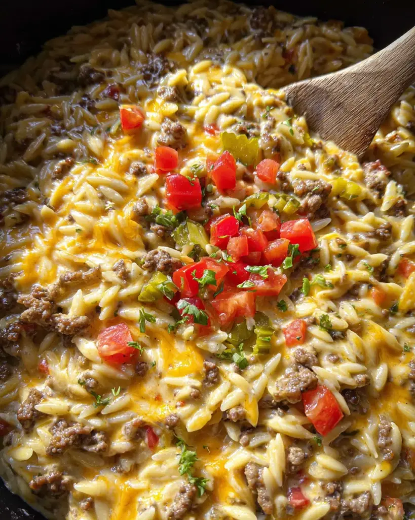 Cheeseburger Orzo