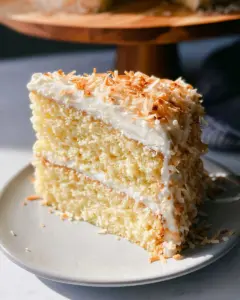 Coconut Cream Cake with Coconut Cream Cheese Frosting