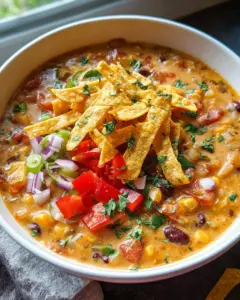 Crockpot Vegetarian Tortilla Soup