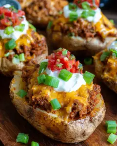 Double Stuffed Taco Potatoes