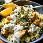 Dump-and-Bake Chicken Tzatziki and Rice