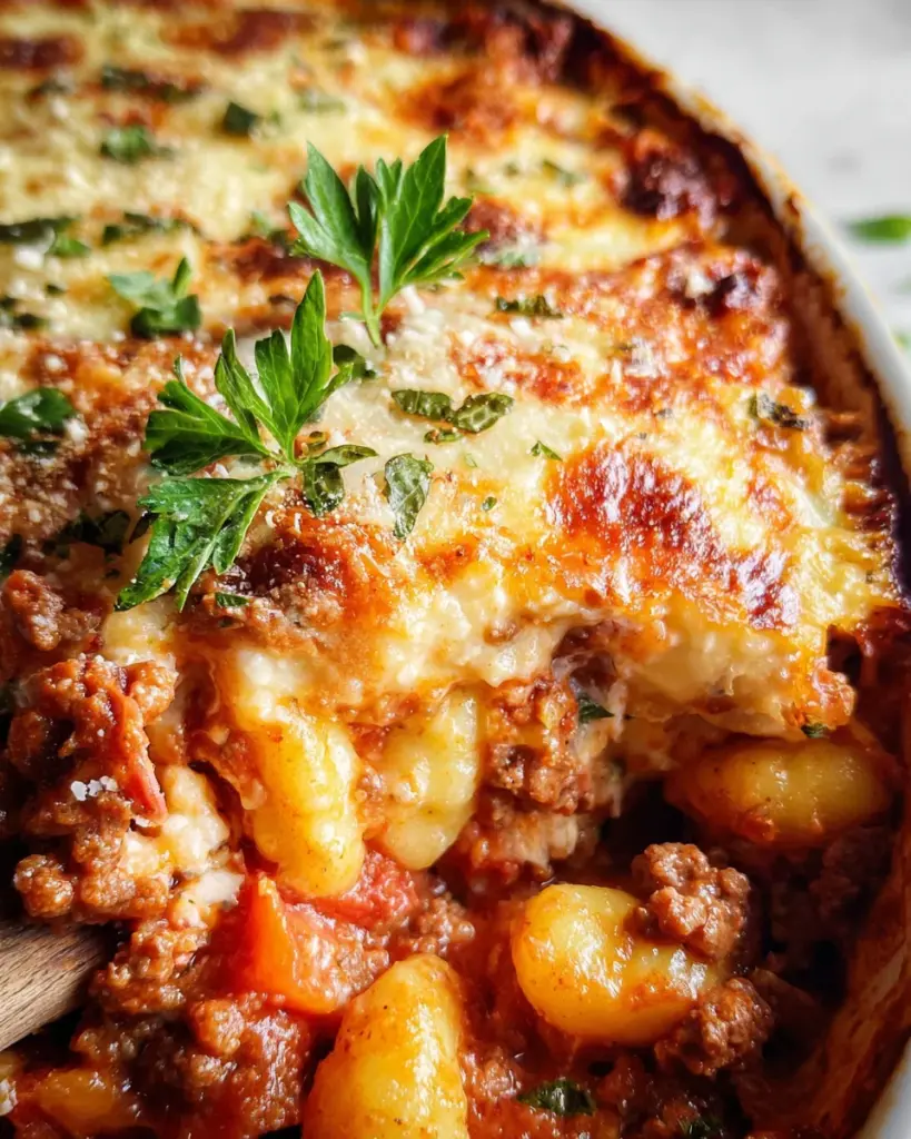 Easy Bolognese Gnocchi Bake