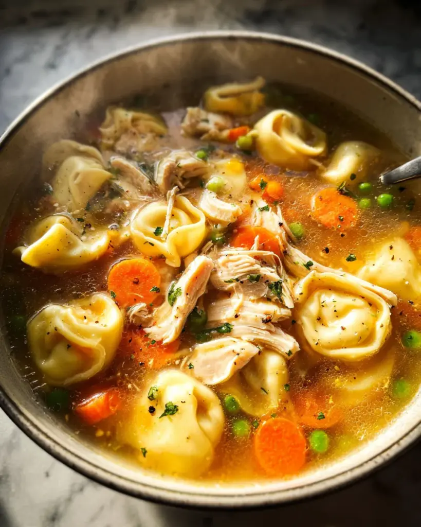 Easy Chicken Tortellini Soup