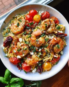 Greek Shrimp with Orzo and Feta (One-Pan, 30-Minute Meal)