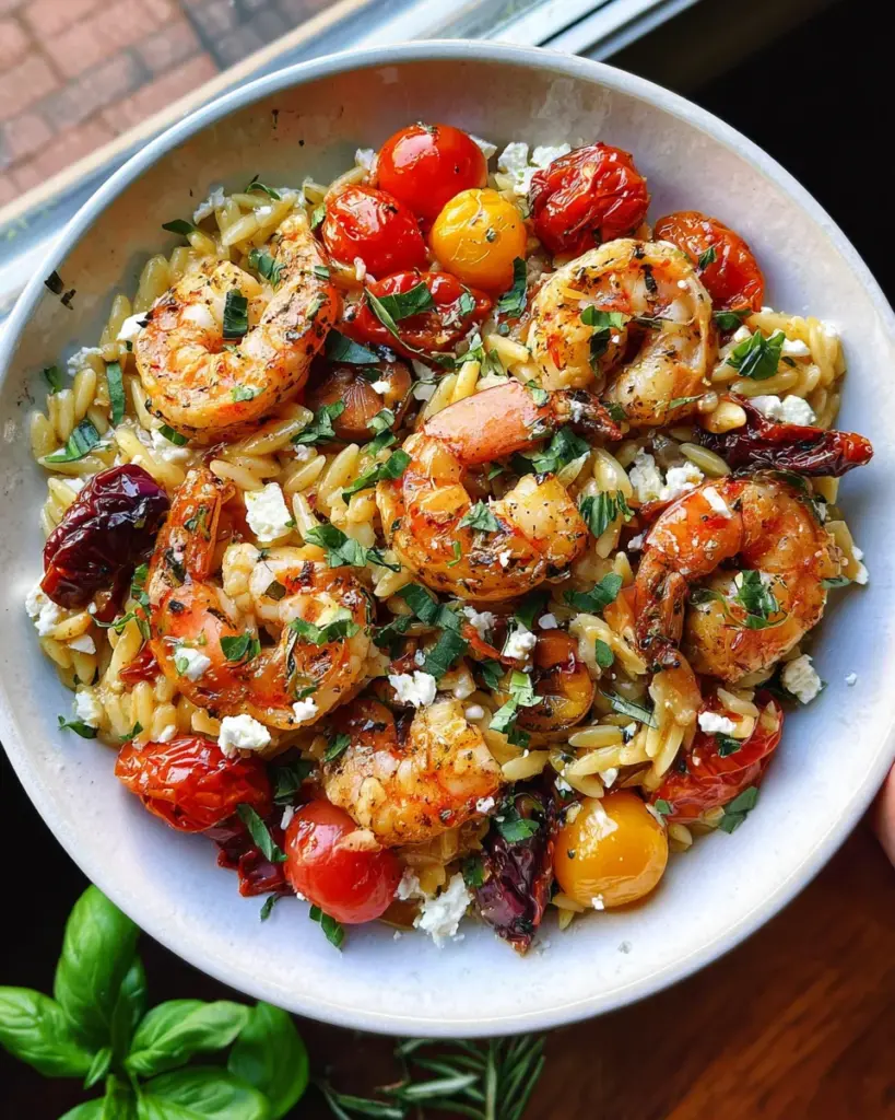 Greek Shrimp with Orzo and Feta (One-Pan, 30-Minute Meal)