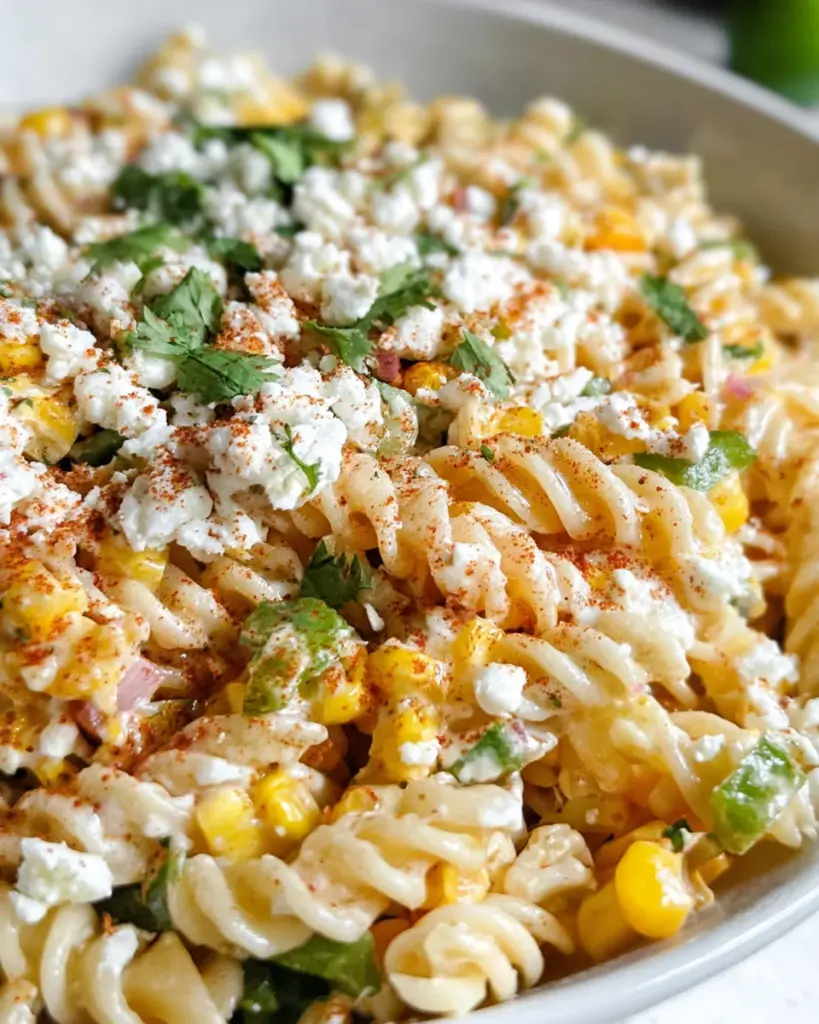 Healthy Mexican Street Corn Pasta Salad