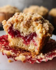 Leftover Cranberry Sauce Coffee Cake Muffins