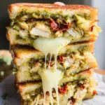 MEGA Chicken Pesto Grilled Cheese Sandwich