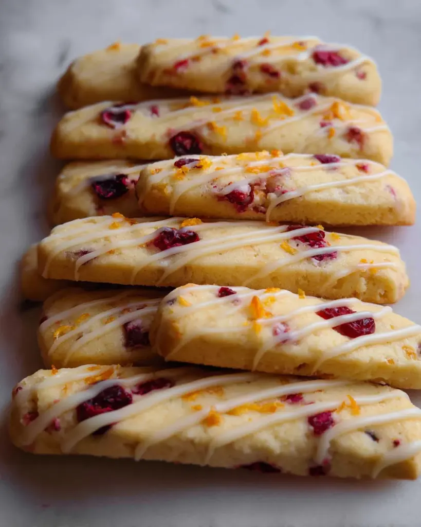 Orange Cranberry Shortbread Cookies