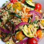 Orzo with Roasted Vegetables (Easy!)