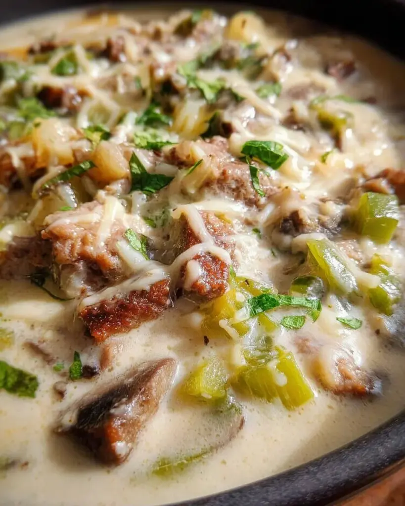 Philly Cheese Steak Soup