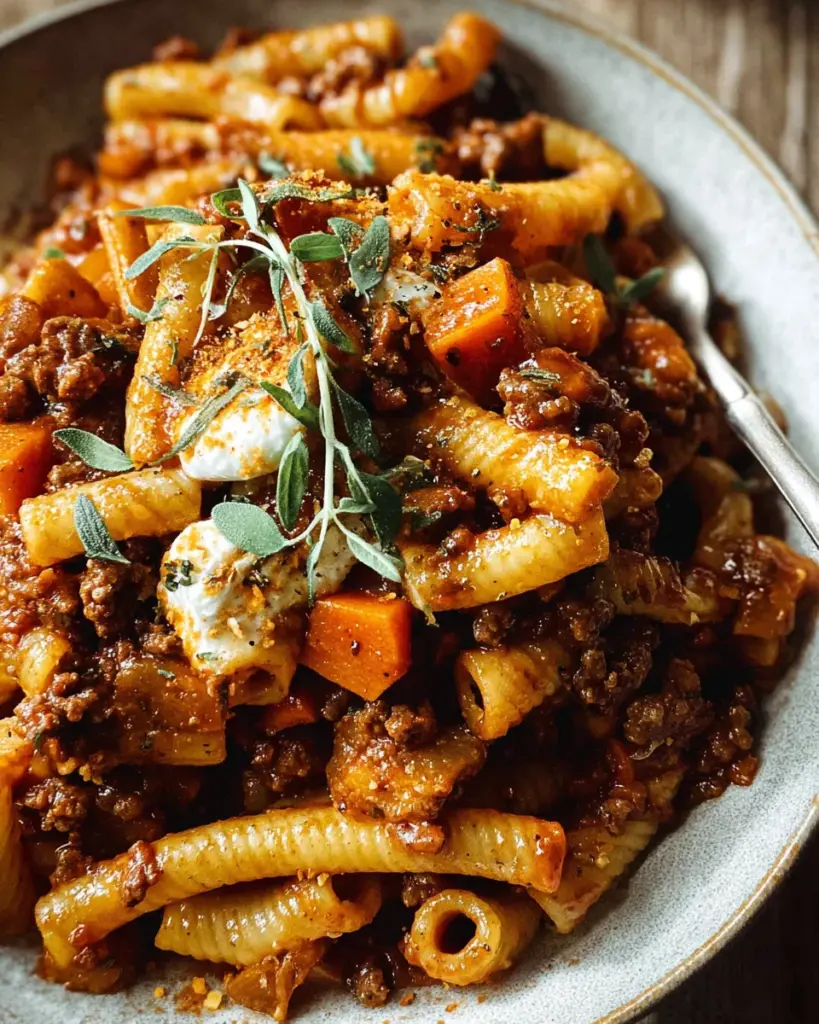 Pumpkin Beef Bolognese