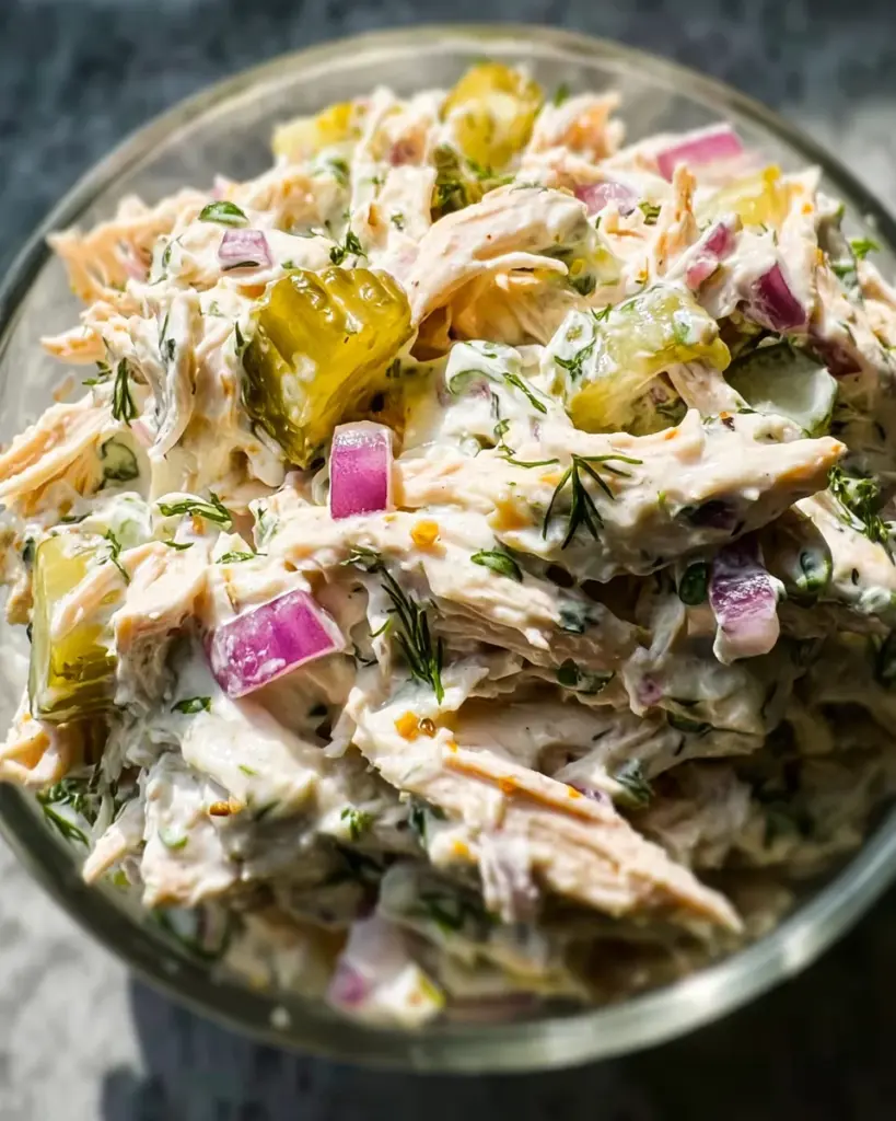 Savory Dill Pickle Chicken Salad