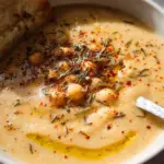 Vegan Garlic Chickpea Soup
