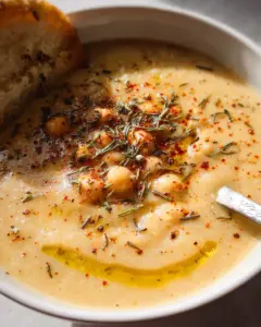 Vegan Garlic Chickpea Soup