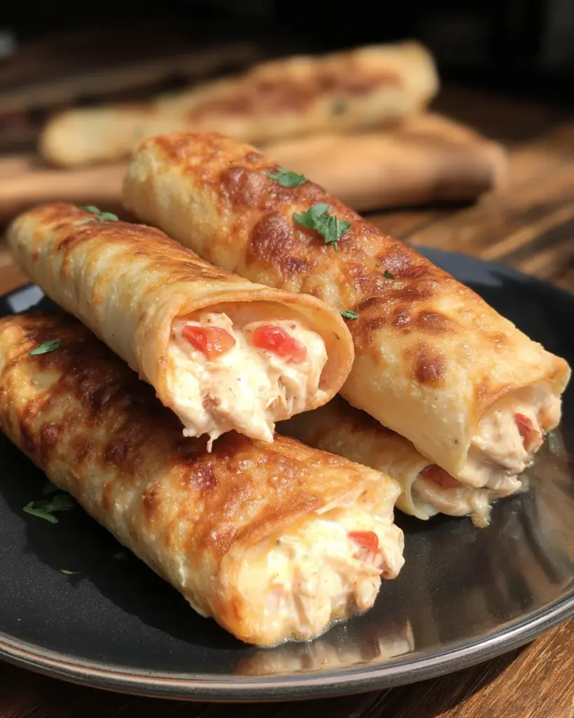 Chicken Taquitos with Queso