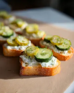 Dill Pickle Crostini