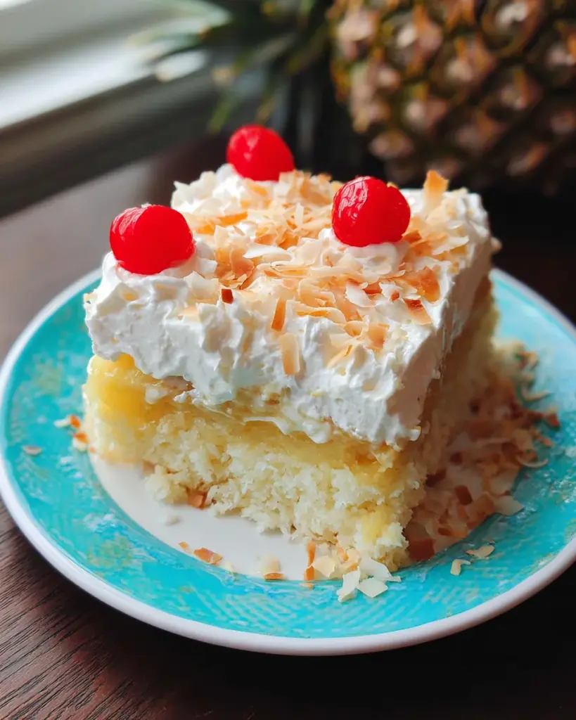 Easy Hawaiian Pineapple Coconut Poke Cake