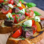 Grilled Steak and Tomato Crostini