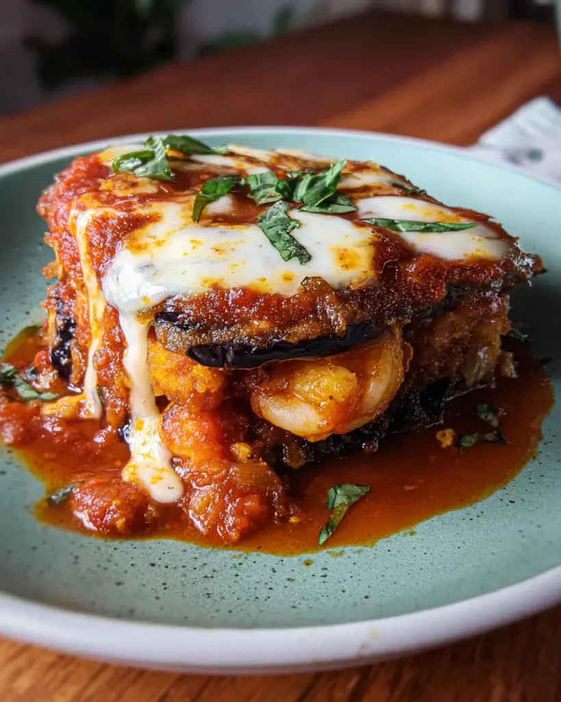 Seafood Eggplant Parmigiana