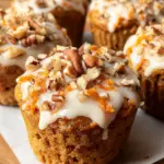 Carrot Cake Muffins with Cream Cheese Glaze