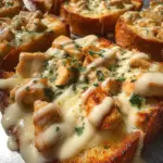 Chicken Alfredo Garlic Toast