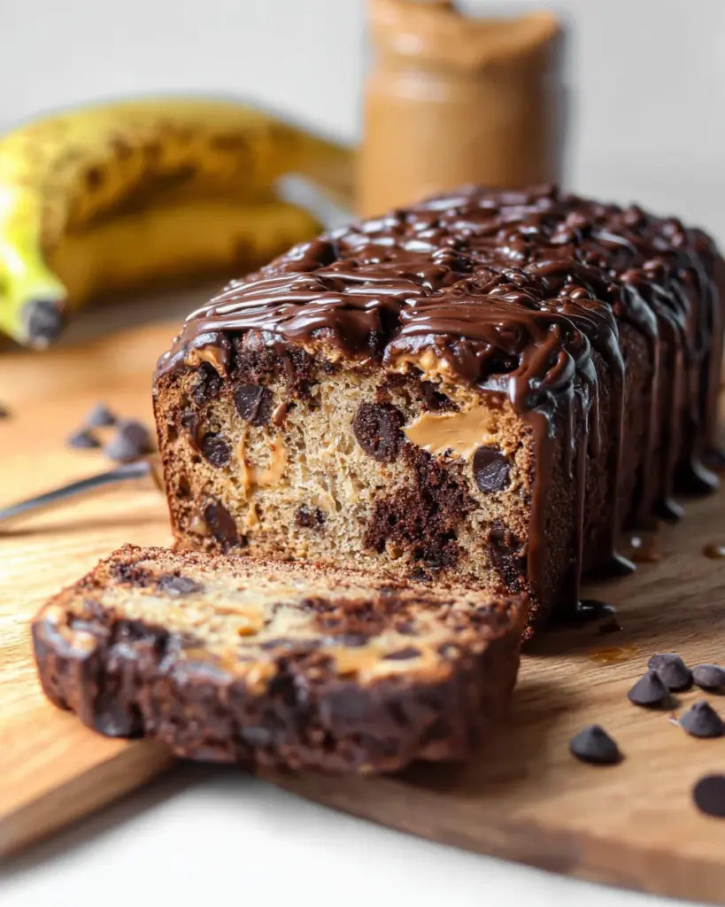 Chocolate Peanut Butter Banana Bread