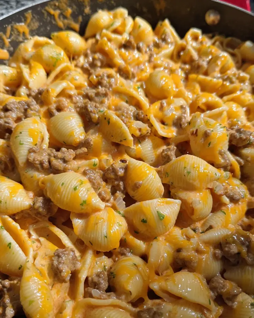Creamy Beef and Shells