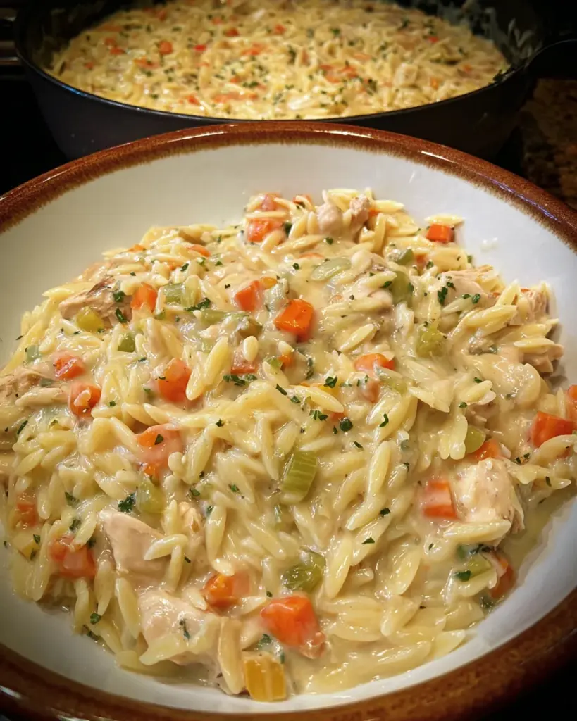 Creamy Chicken Pot Pie Orzo
