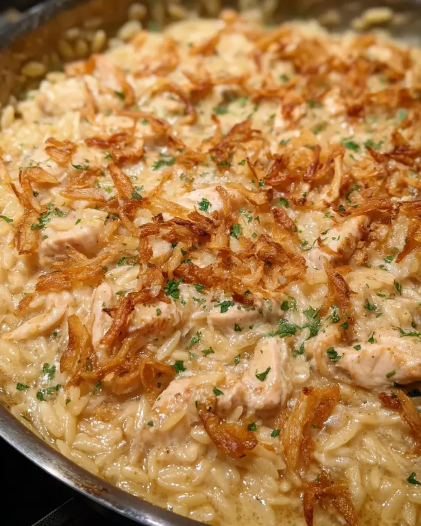 French Onion Chicken Orzo