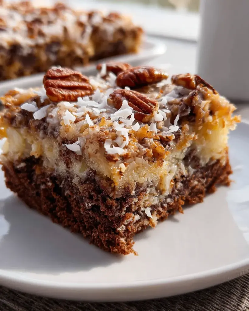 German Chocolate Poke Cake