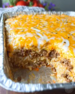 Ground Beef and Rice Casserole