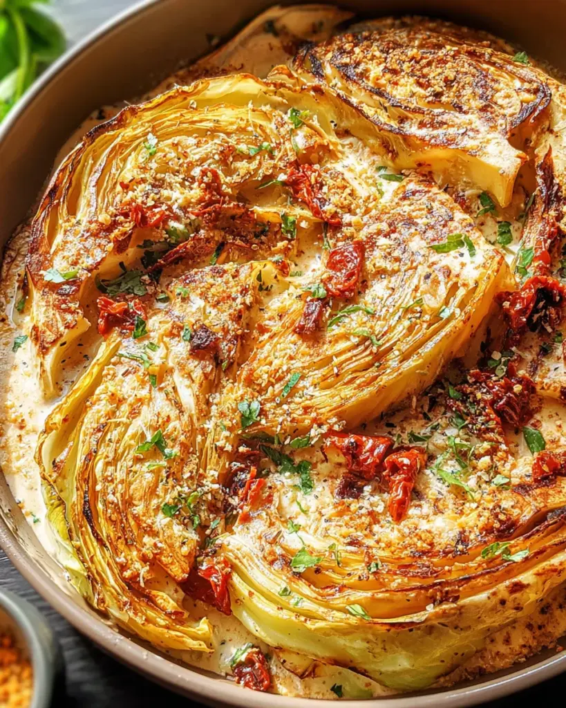Marry Me Melting Cabbage with Creamy Tuscan Sauce