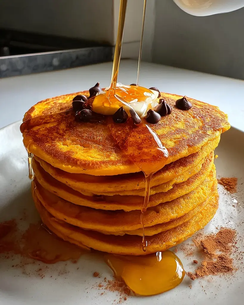 Pumpkin Cottage Cheese Pancakes