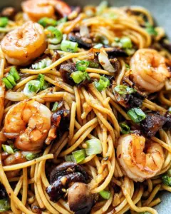 Shrimp Shiitake Noodles