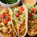 Slow Cooker Queso Chicken Tacos