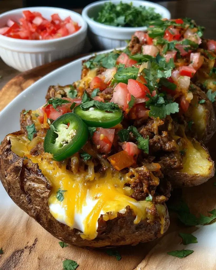 Taco Stuffed Baked Potatoes