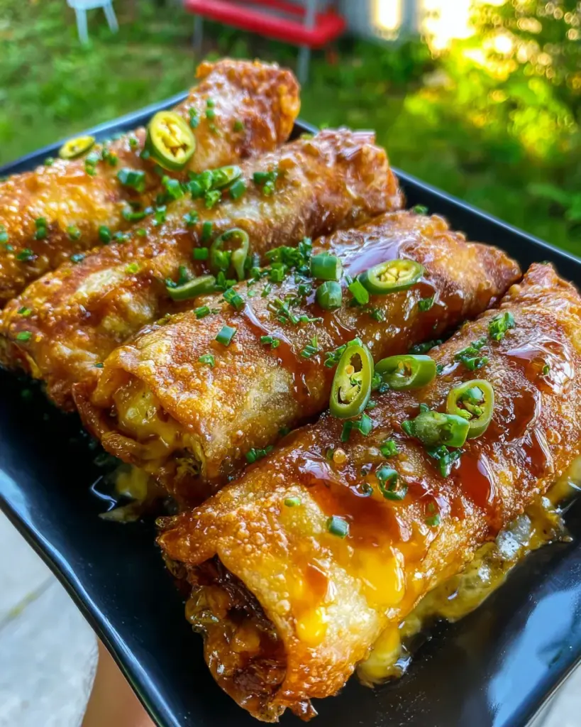 Texas Twinkies Egg Rolls with Spicy Honey