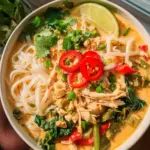 Thai Curry Chicken Soup with Coconut Milk