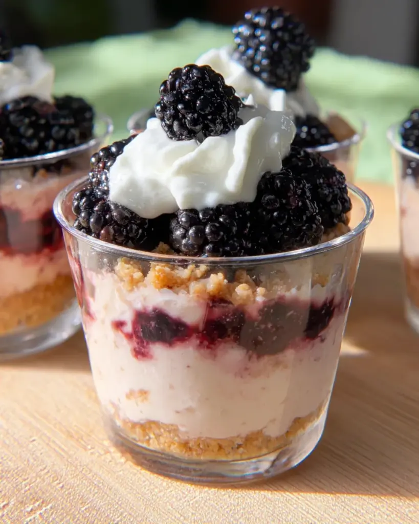 Blackberry Cheesecake Cups