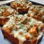 Chicken Alfredo Garlic Toast